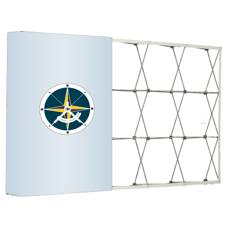 Textilfaltwand | 4 x 3 Felder gebogen | einseitig bedruckt