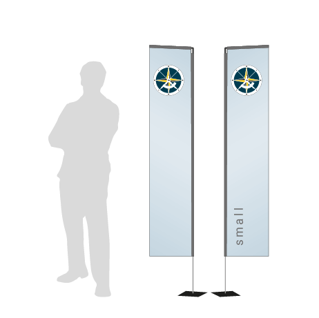 Beachflag Rechteck | Small (200 cm) | beidseitig bedruckt