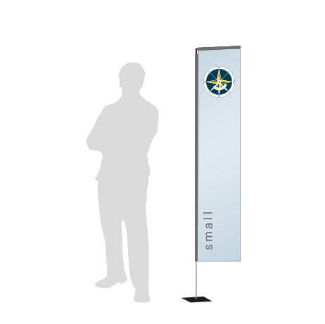 Beachflag Rechteck | Small (200 cm) | einseitig bedruckt