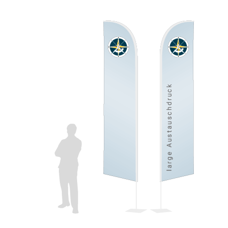 Beachflag Wind Austauschdruck | Large (400 cm) | beidseitig bedruckt