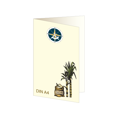 Falzflyer 4-Seiter aus Zuckerrohr | DIN A4 | beidseitig bedruckt