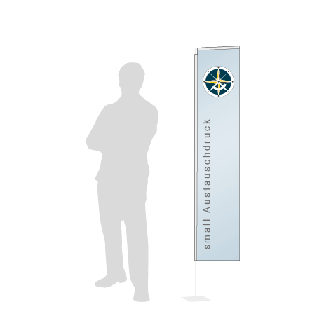 Beachflag Rechteck Austauschdruck | Small (200 cm) | einseitig bedruckt