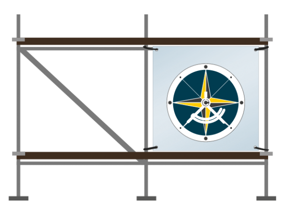 Gerüstbanner | B 250 cm x H 100 cm | einseitig bedruckt