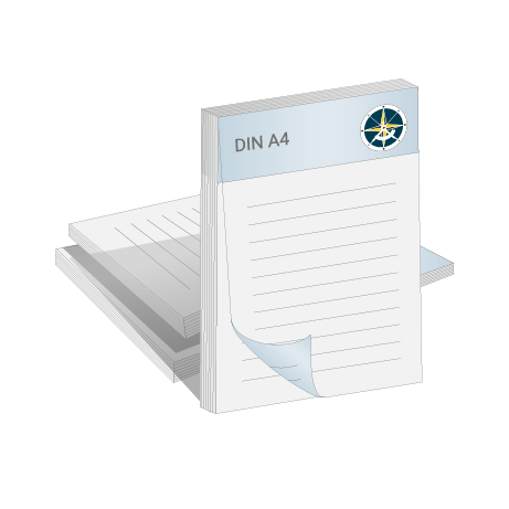 Blöcke ohne Deckblatt | DIN A4 | beidseitig bedruckt