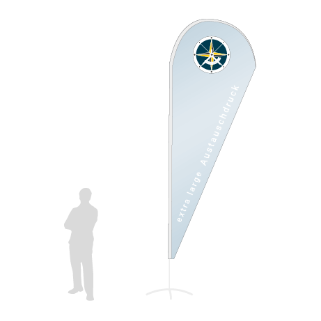 Beachflag Drop Austauschdruck | Extra Large (460 cm) | einseitig bedruckt