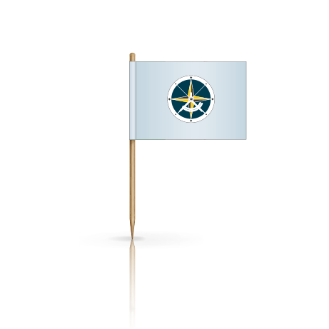 Zahnstocher mit Fähnchen | ca. 7 cm | beidseitig bedruckt