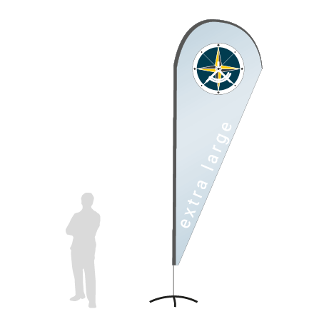 Beachflag Drop | Extra Large (460 cm) | einseitig bedruckt