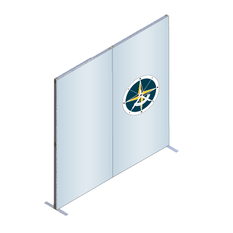 FASTFRAME™ gerade Wand | 2 Module | mit Druck