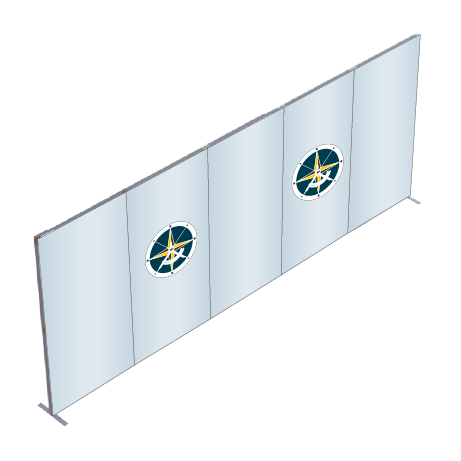 FASTFRAME™ gerade Wand | 5 Module | mit Druck